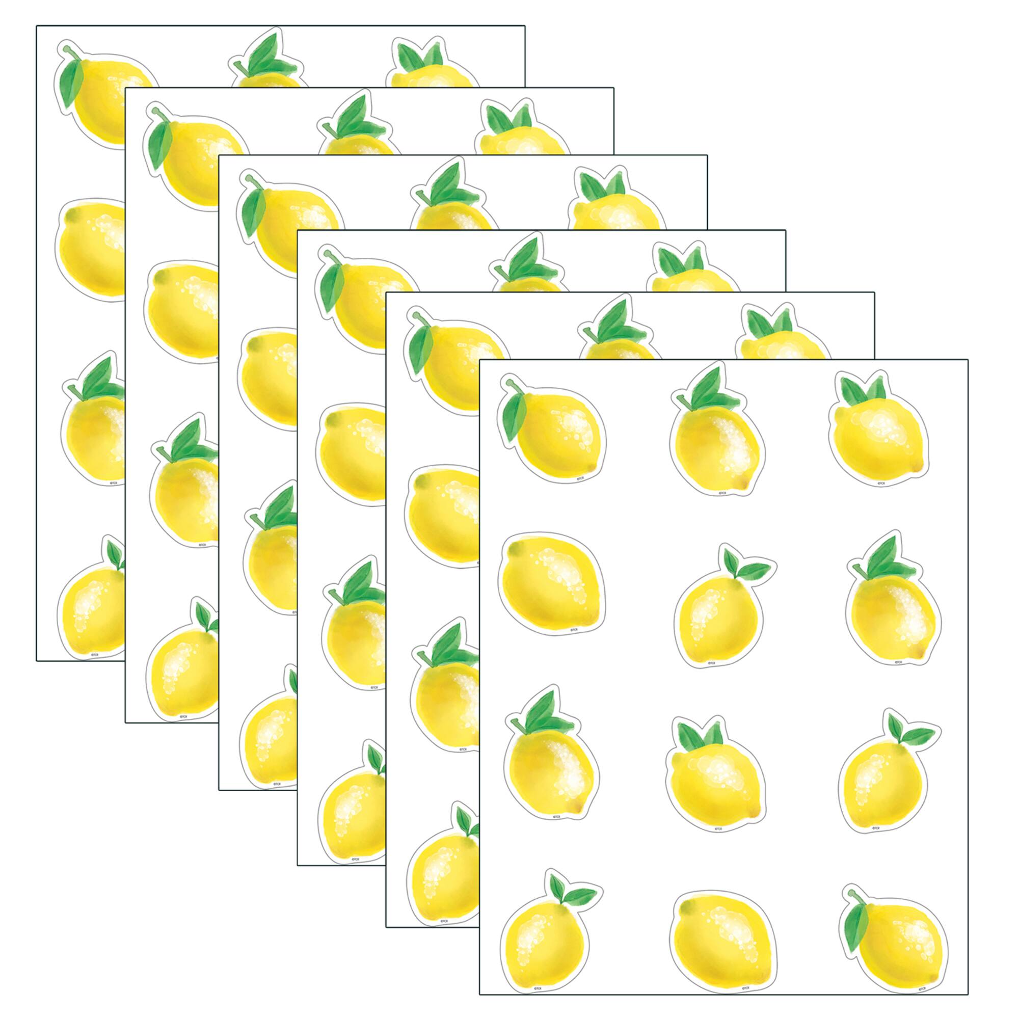Teacher Created Resources Mini Lemon Zest Accents, 6 Packs of 36